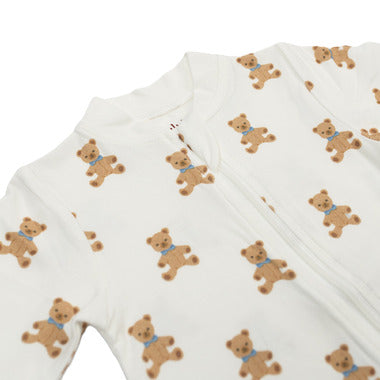 Lulujo Vintage Bear Footed Sleeper 3-6M