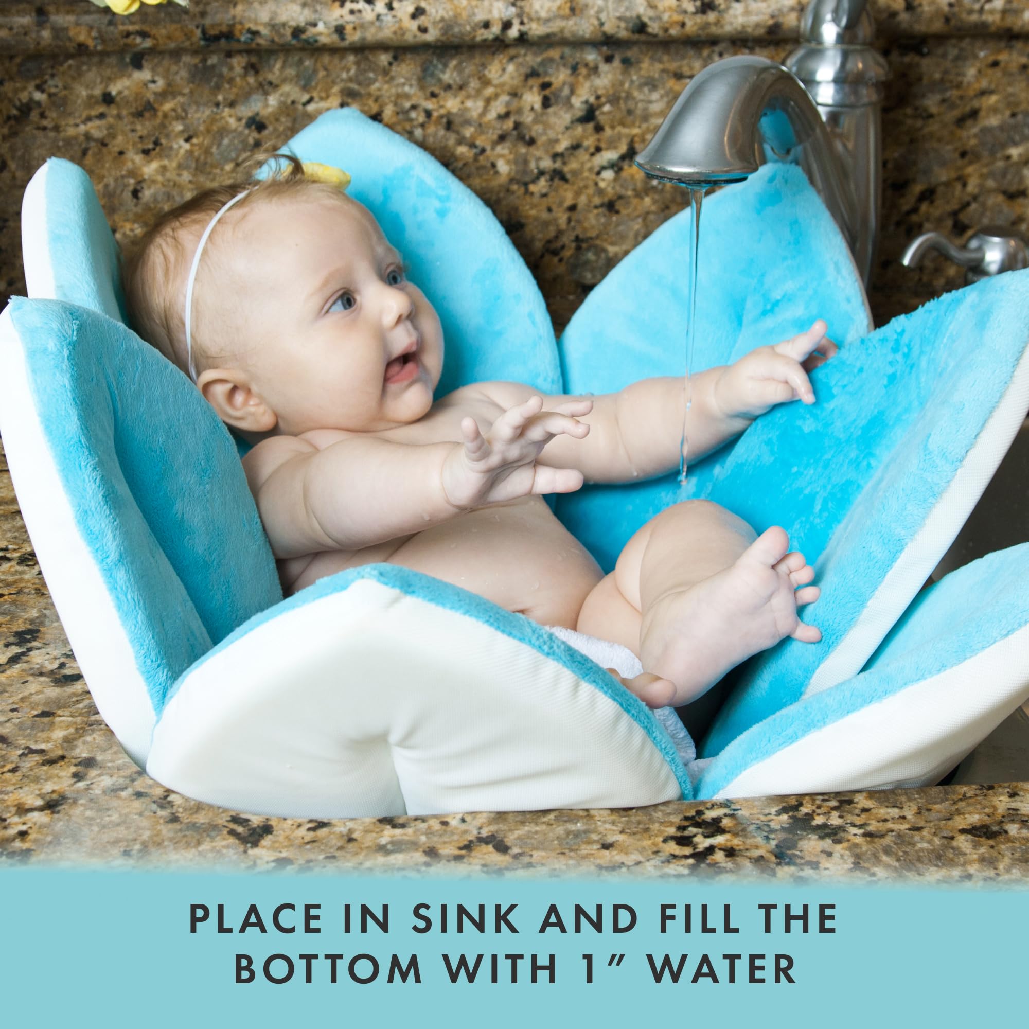 Blooming Bath Plush Baby Sink - Blue