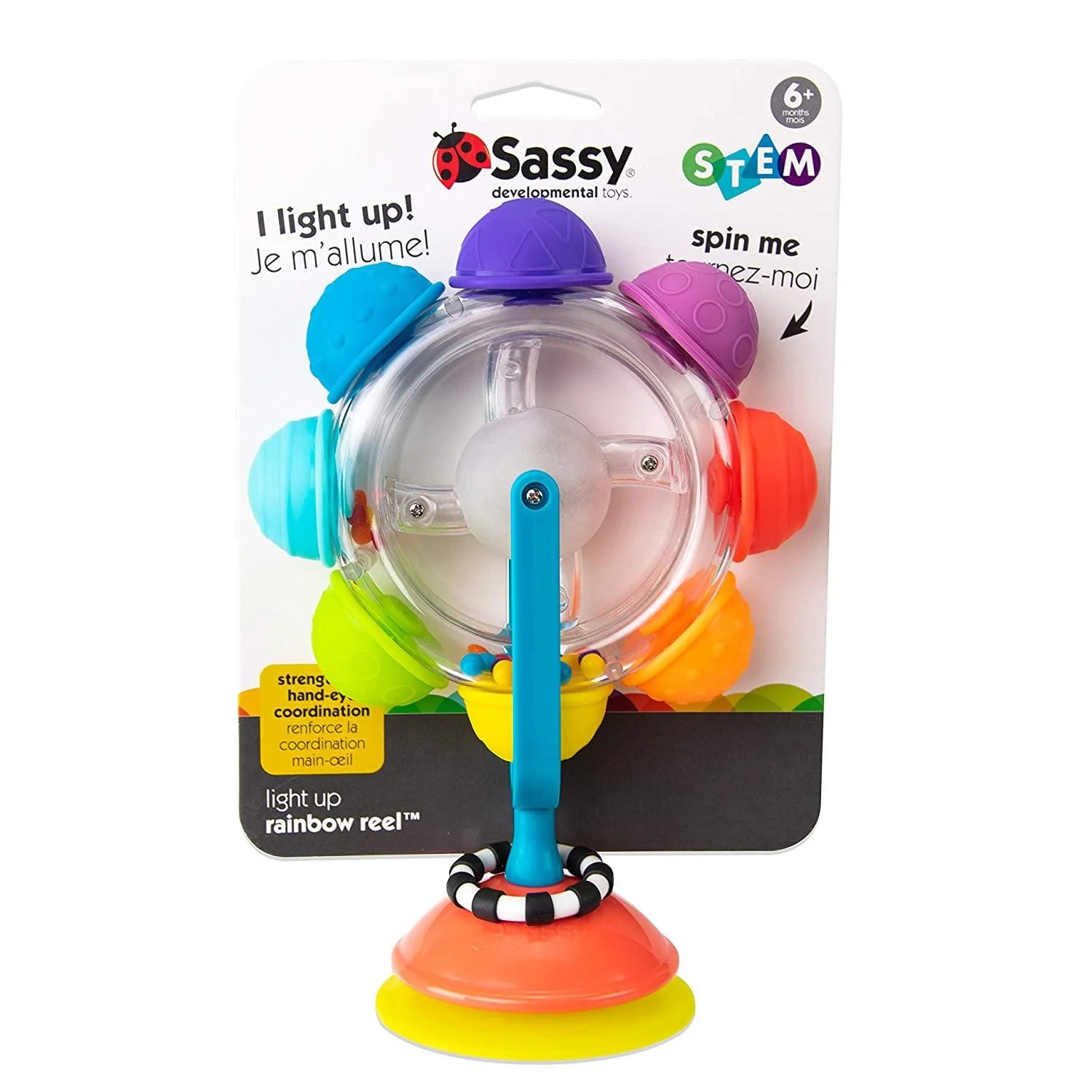 Sassy Baby Light Up Rainbow Reel STEM Toy 6mths+