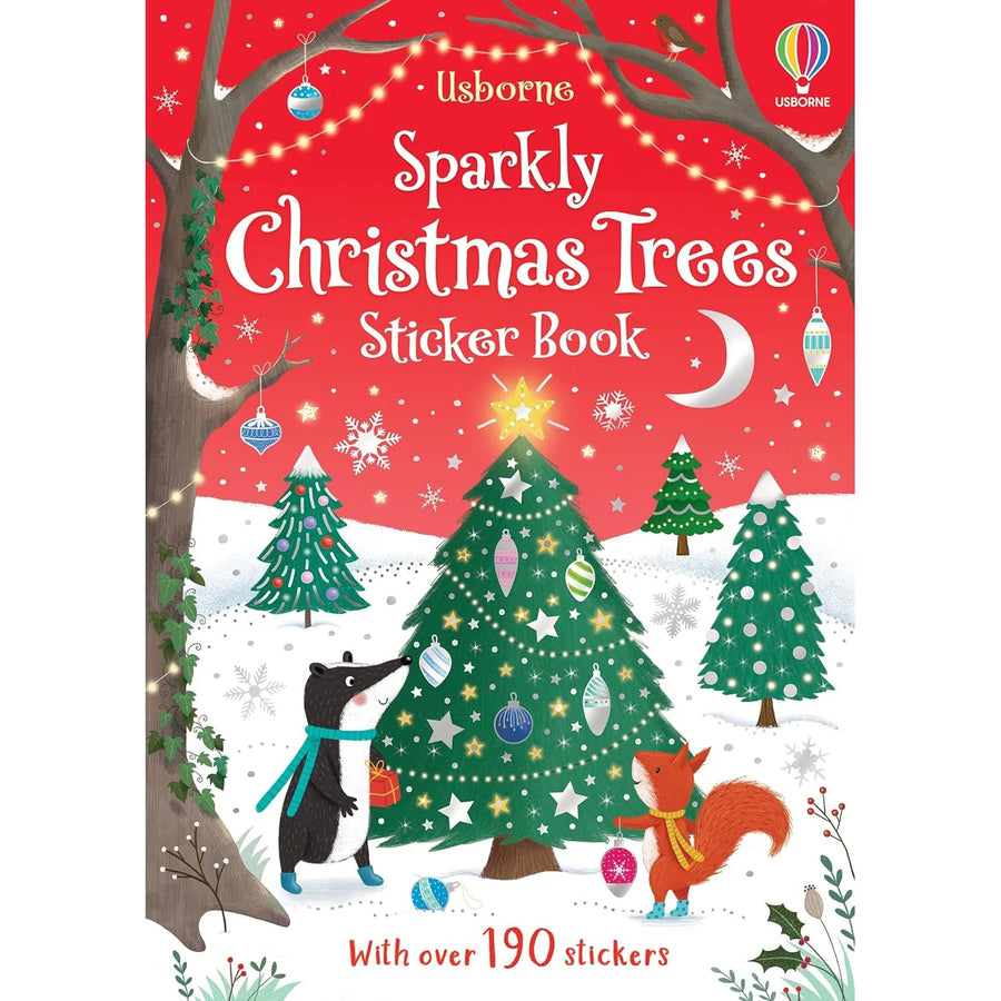 Usborne Sparkly Christmas Trees Sticker Book
