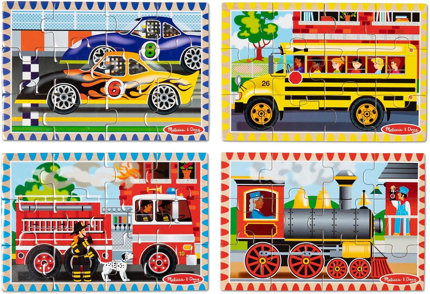 Melissa & Doug Vehicles Jigsaw Puzzle In A Box