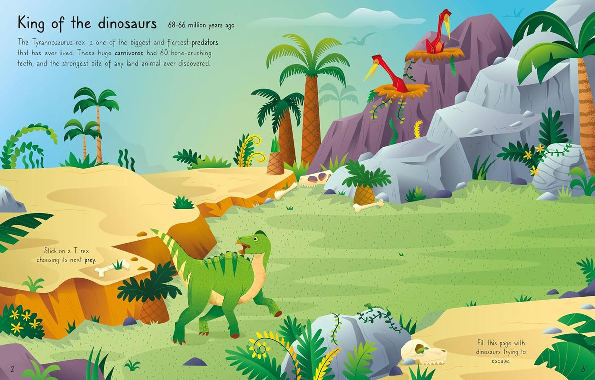 Usborne First Sticker Book T.Rex ... and lot's of other ENORMOUS dinosaurs