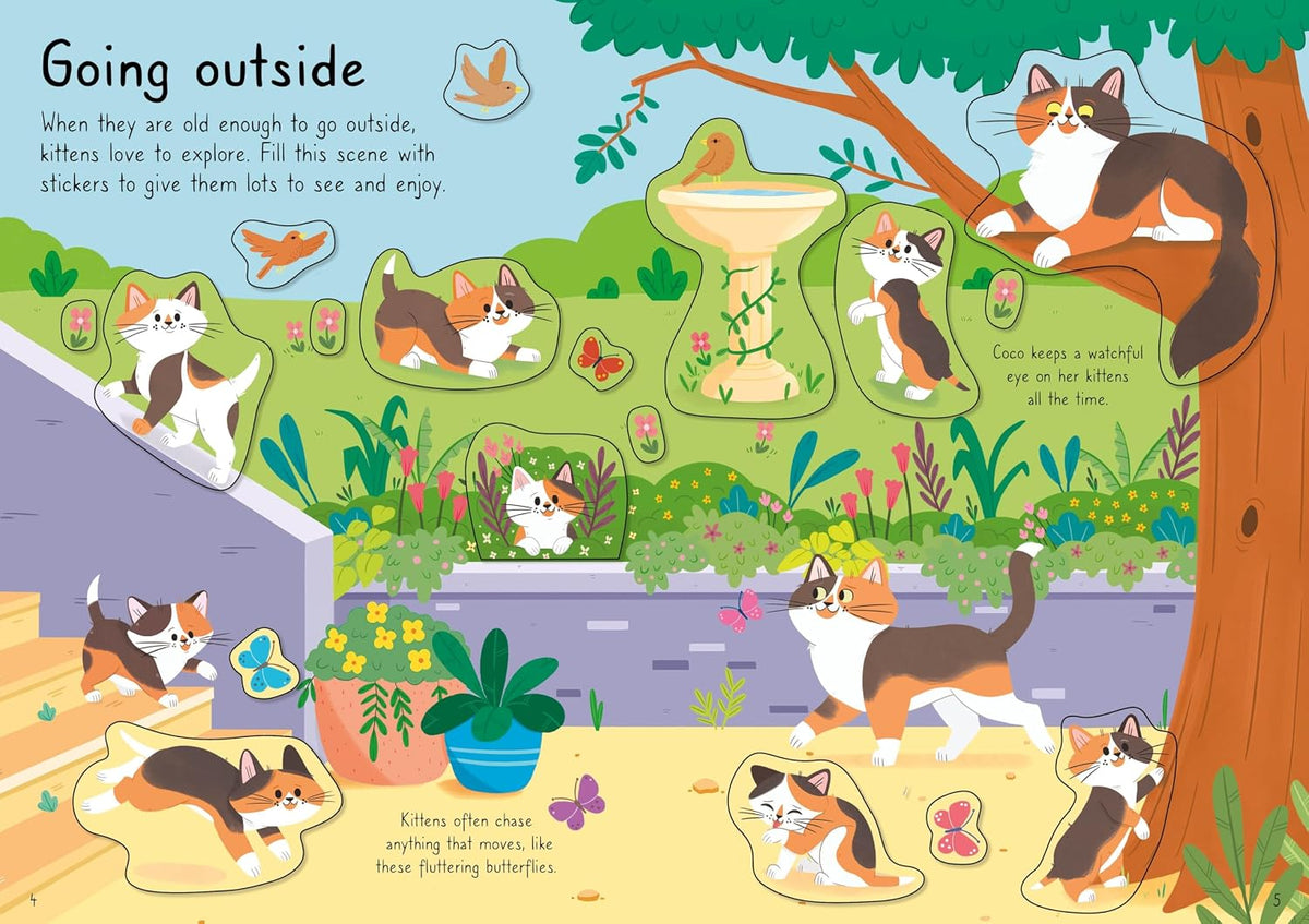 Usborne Little First Stickers Cats and Kittens