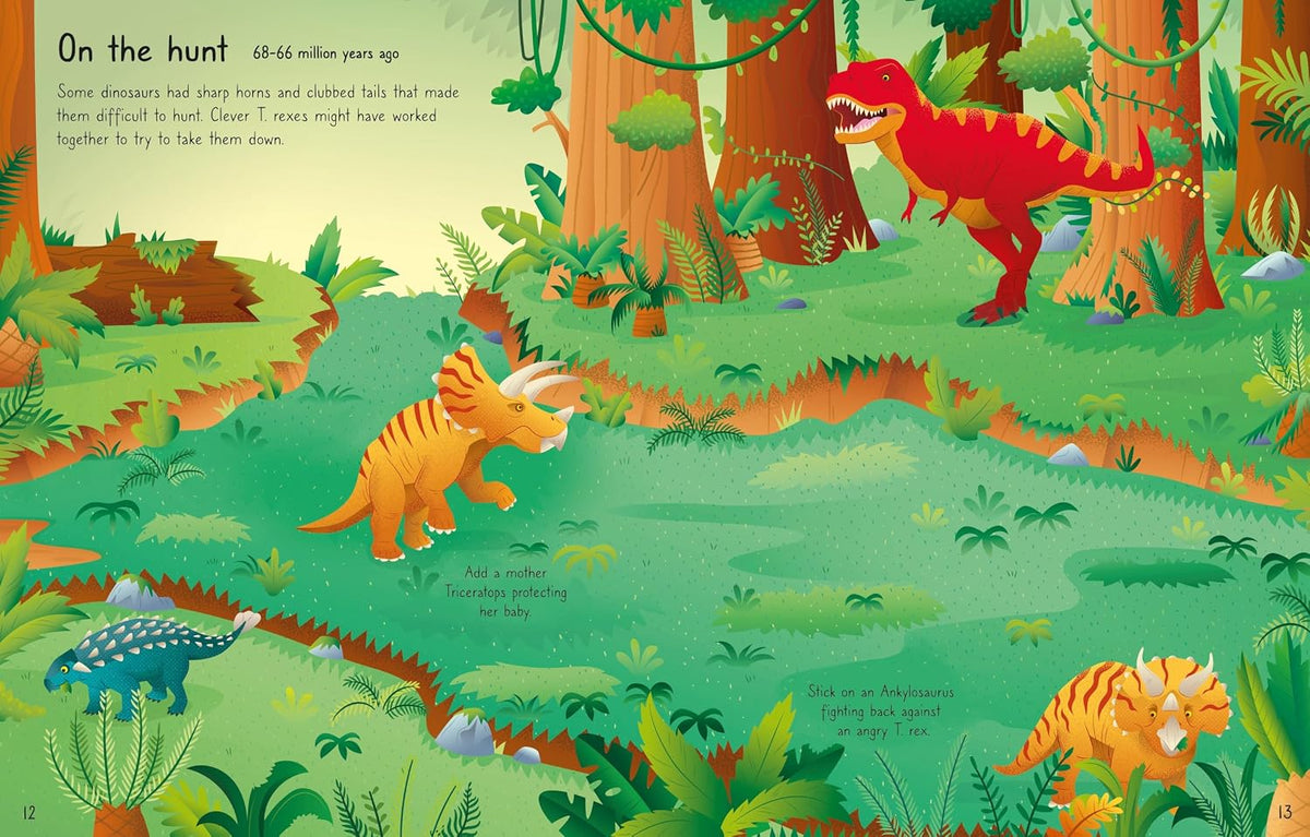 Usborne First Sticker Book T.Rex ... and lot's of other ENORMOUS dinosaurs