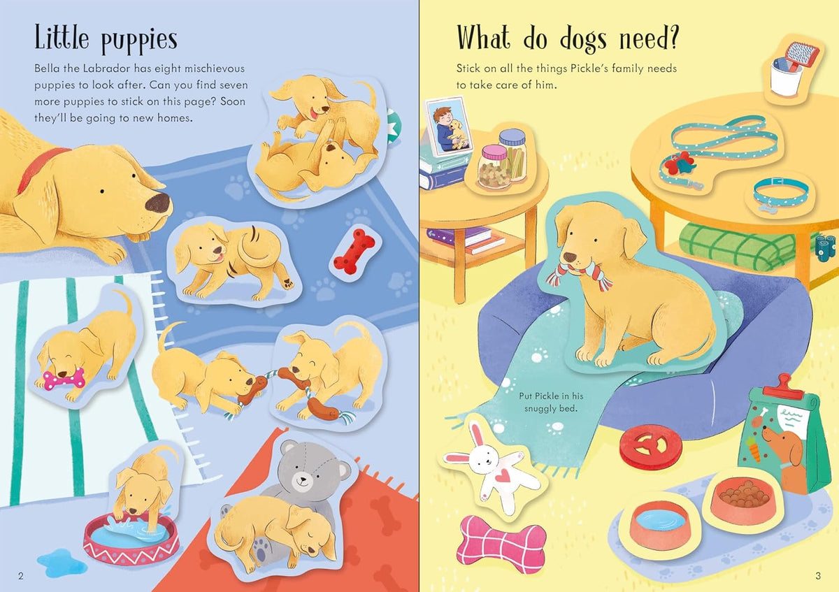 Usborne Little First Stickers Dogs and Puppies