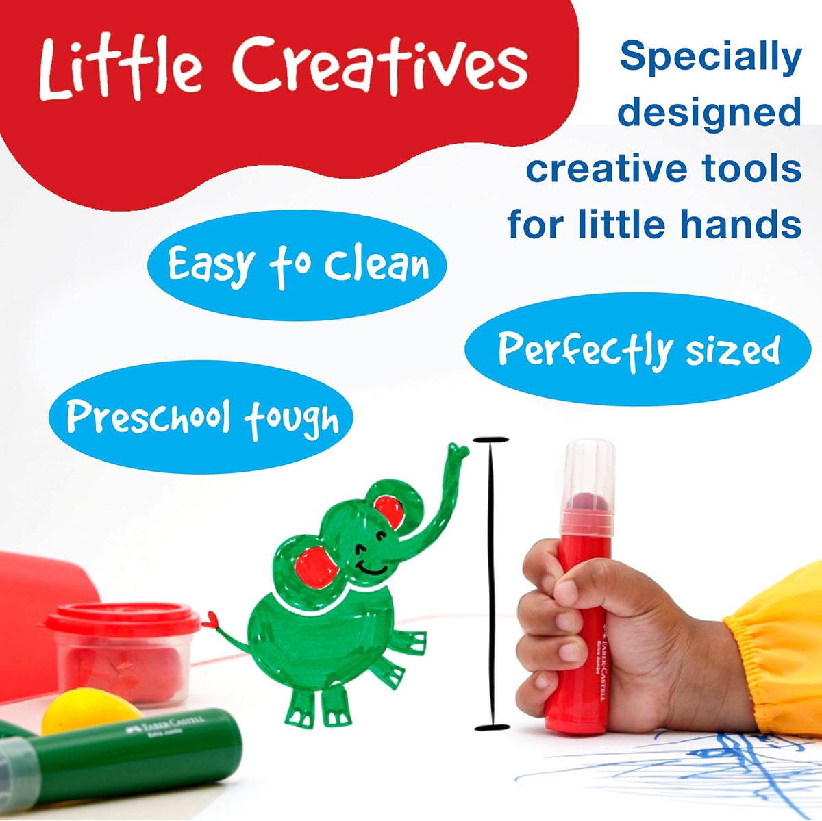 Faber-Castell Little Creatives Jumbo Squeezing Paintbrush 6CT