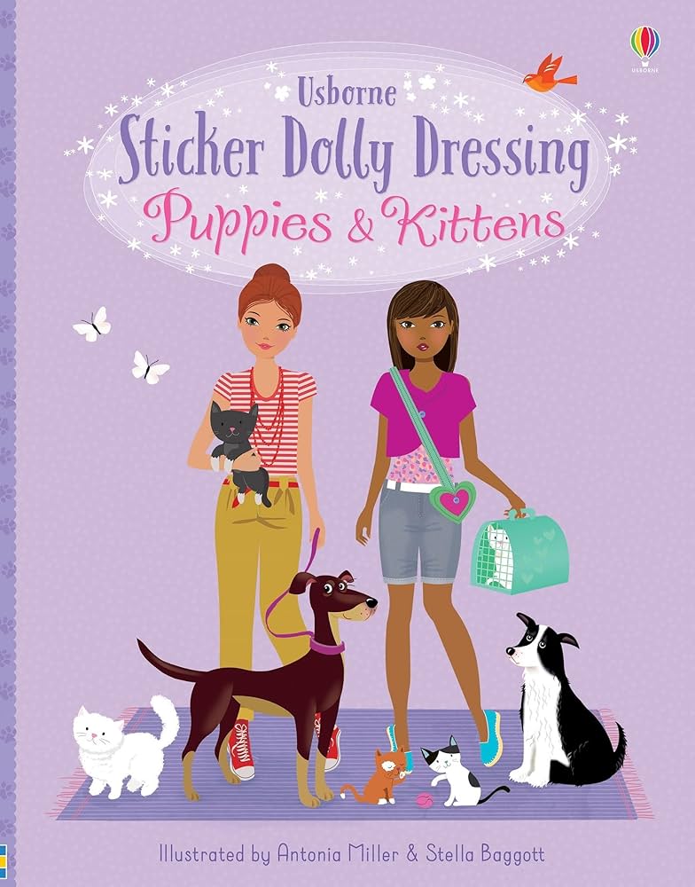 Usborne Puppies & Kittens - Sticker Dolly Dressing