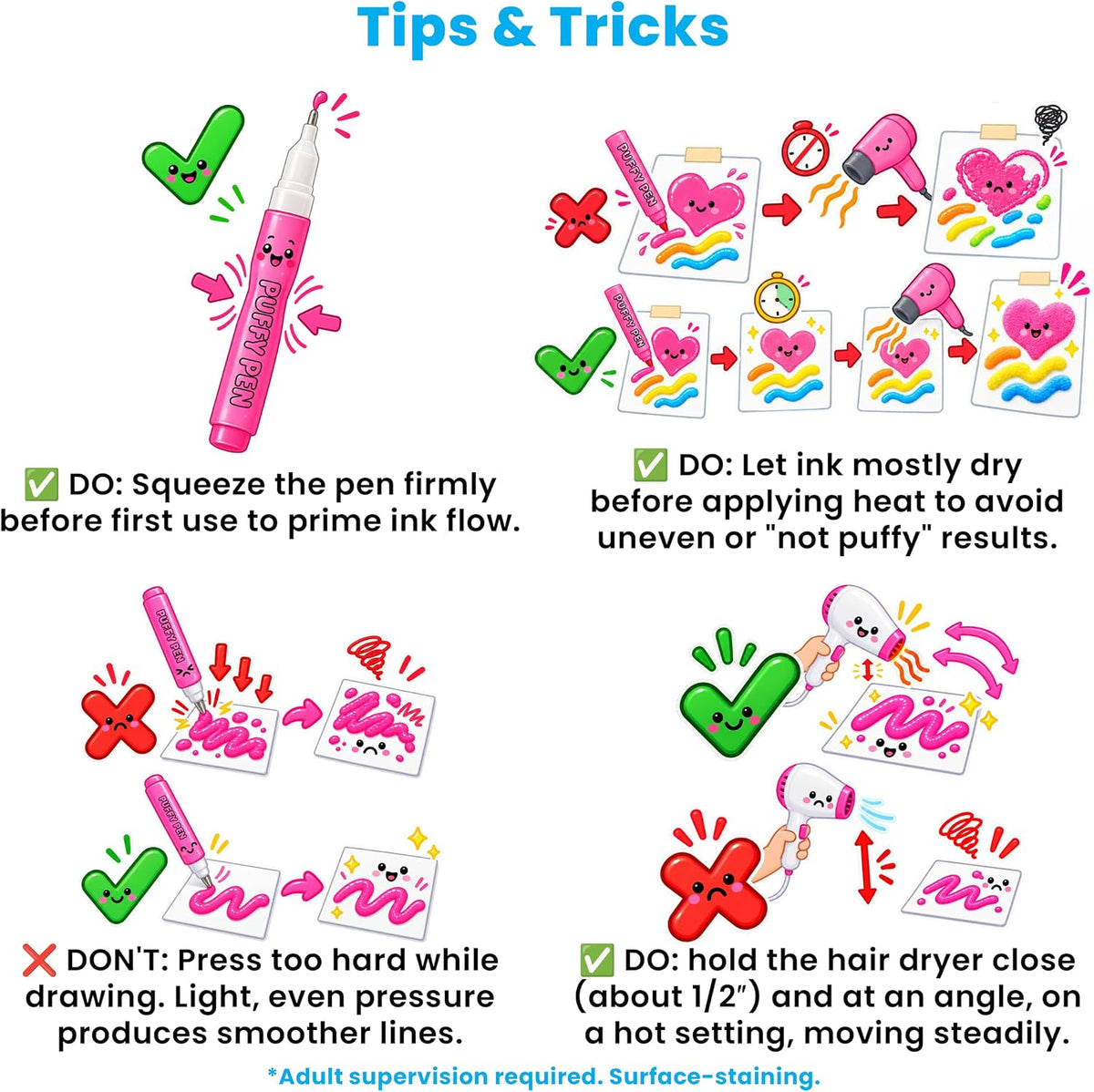 Ooly Magic Puffy Neon Pens
