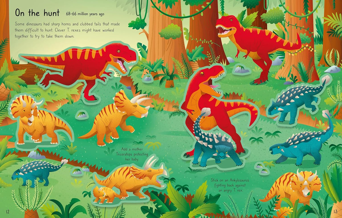 Usborne First Sticker Book T.Rex ... and lot's of other ENORMOUS dinosaurs