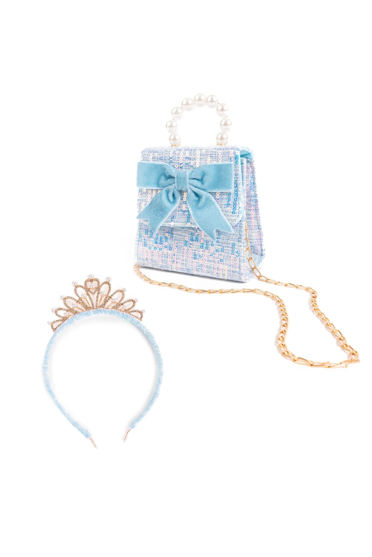 Great Pretenders The Mademoiselle Mini Purse With Headband Blue