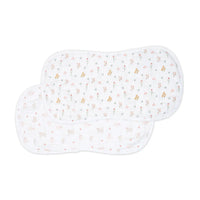 Lulujo Kitty & Flower 2 Piece Burp Cloth