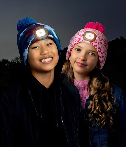 Night Owl Wild Child Kids Beanie With Rechargable Light