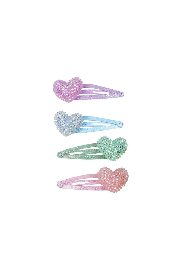 Great Pretenders Sparkle Heart Bobble Hair Clips