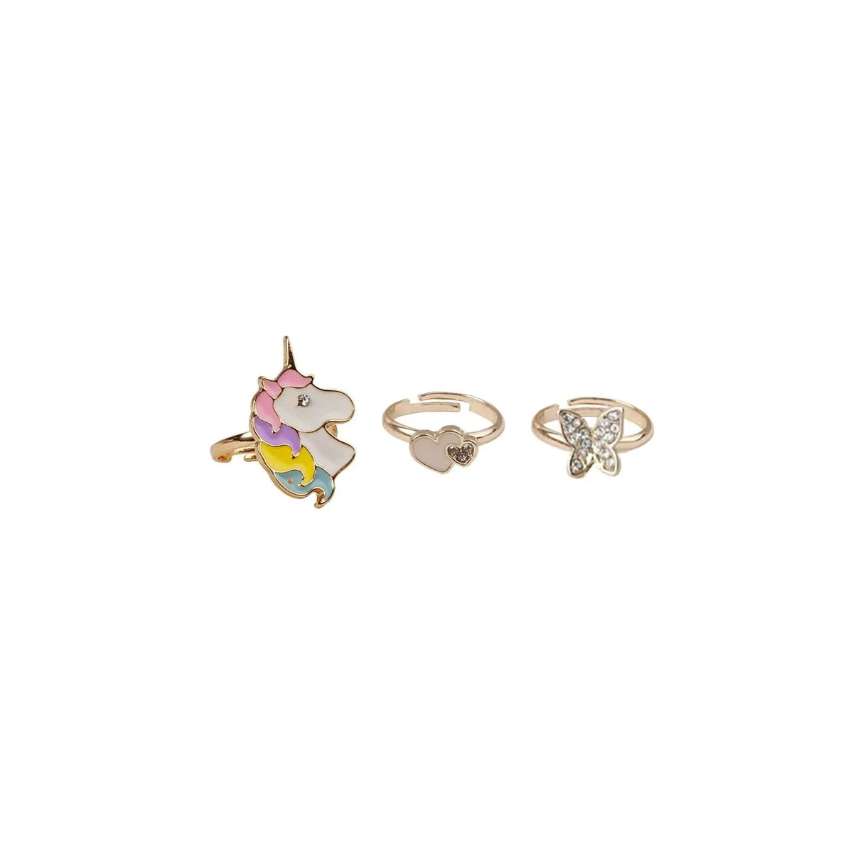 Great Pretenders Boutique Butterfly & Unicorn Ring Set