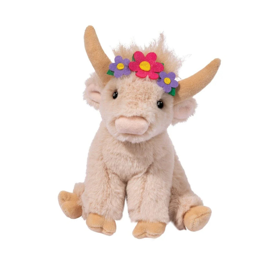 Douglas Toys Laddie Flower Highland Cow