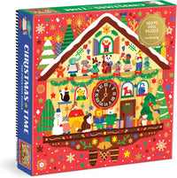 Mudpuppy Christmas Time 500 Piece Foil Puzzle