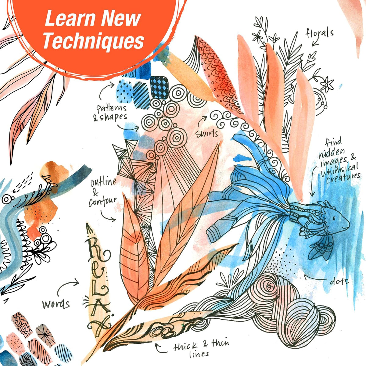 Faber-Castell Reverse Colouring & Doodling Neutrals Edition