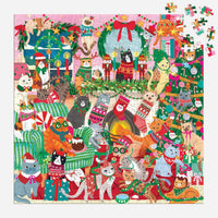 Mudpuppy Merry Catmas! 500 Piece Family Puzzle