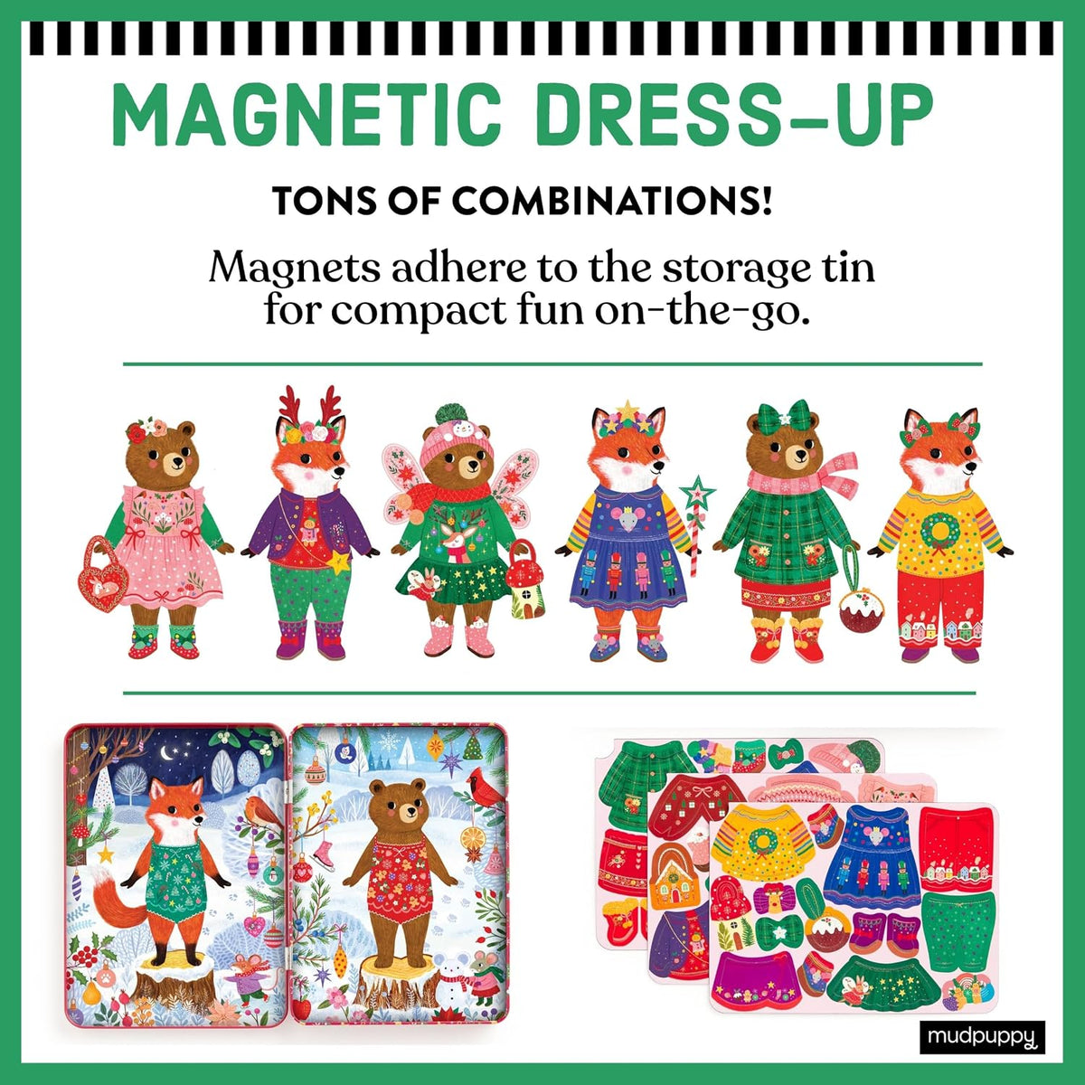Mudpuppy Merry Woodland Magnetic Dress-up Play Set