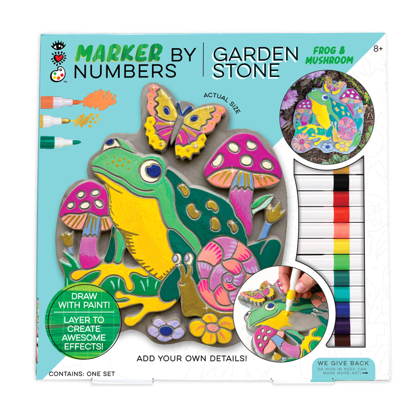 i Heart Art  Marker By Number Garden Stone