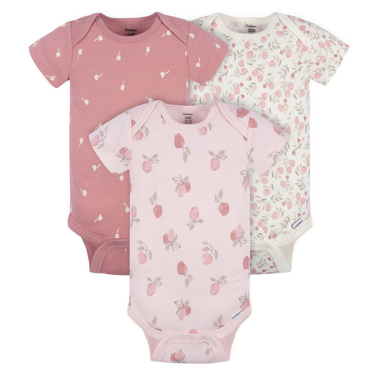 Gerber Appley Sweet 3 Pack Onsie 3-6 Months