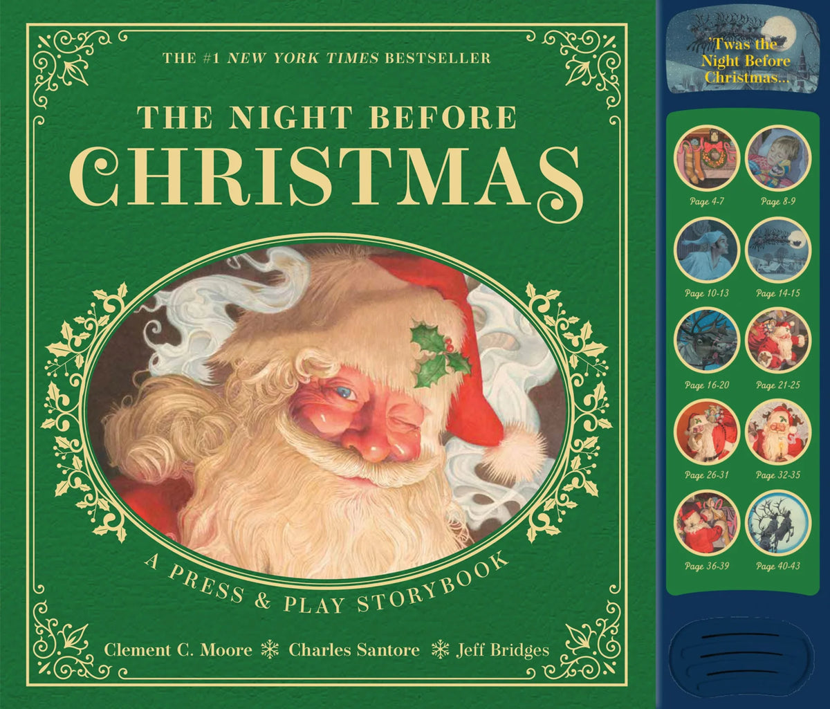 Clement Moore The Night Before Christmas Press and Play Storybook