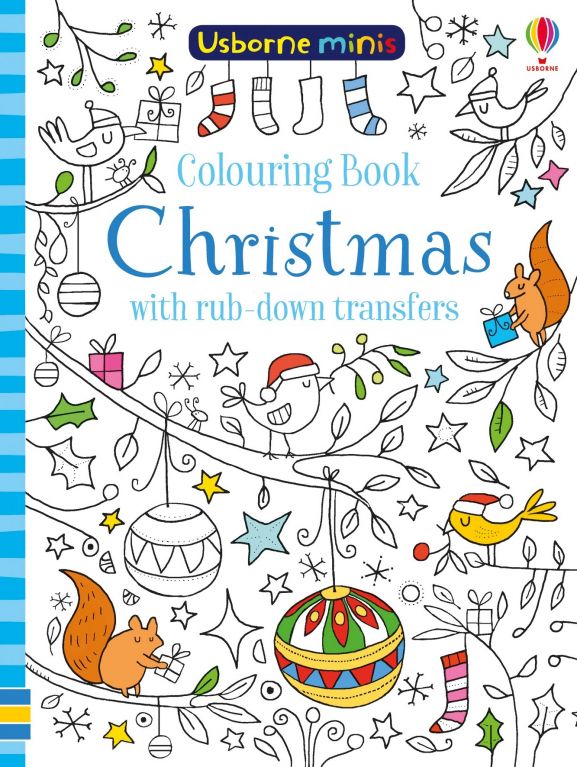 Usborne Christmas Colouring Book with Rub Down Transfers