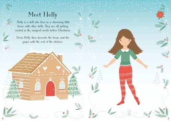 Usborne Little Sticker Dolly Dressing Christmas