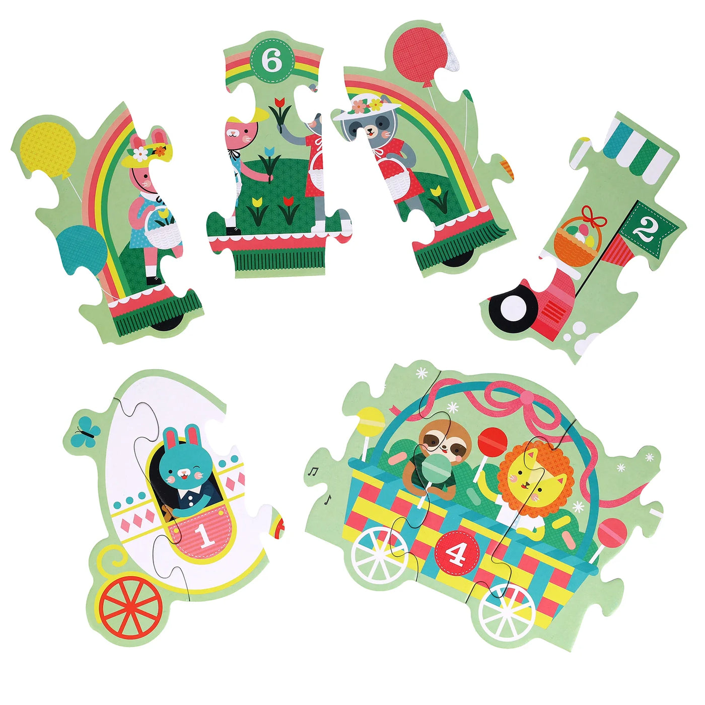Petit Collage Easter Parade Shaped Floor Puzzle