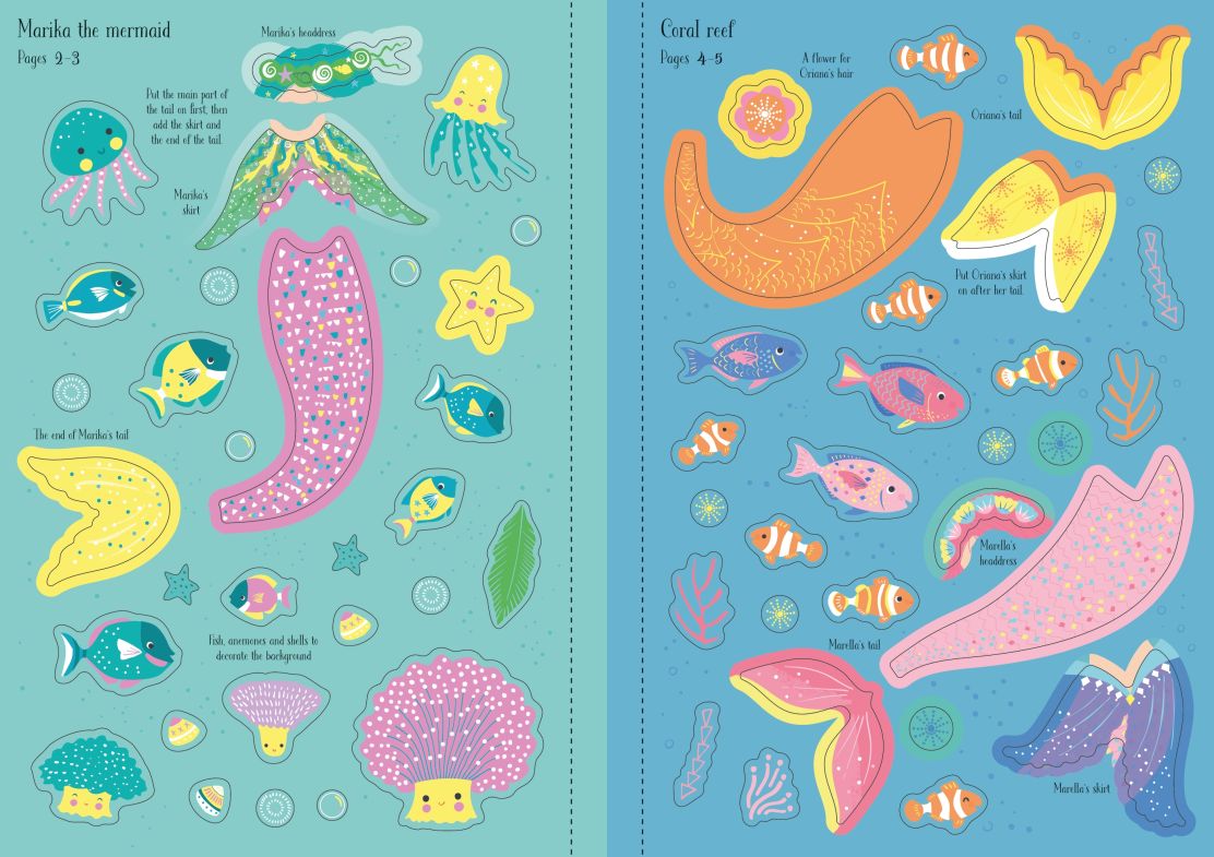 Usborne Little Sticker Dolly Dressing Mermaids