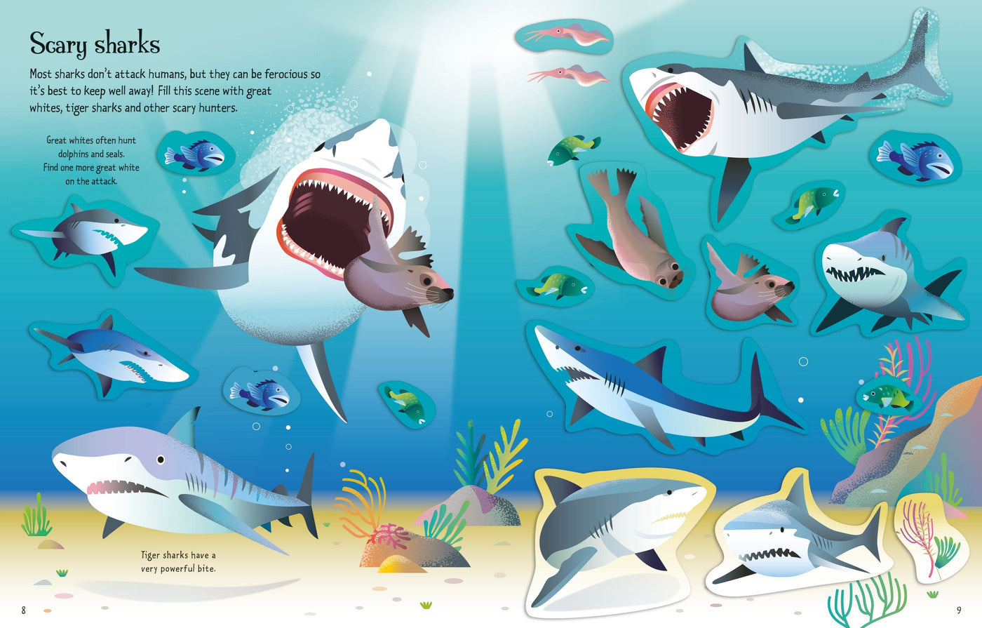Usborne My First Sticker Book Sharks And Rays