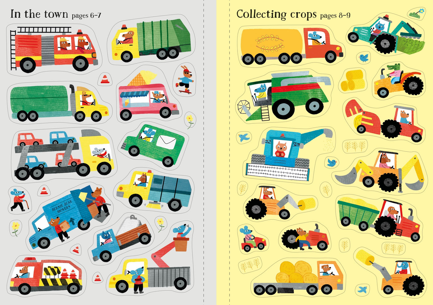 Usborne Little First Stickers Tractors and Trucks
