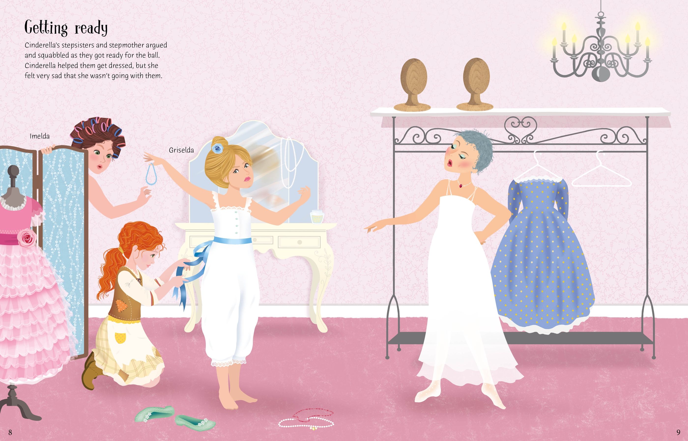 Usborne  Sticker Dolly Dressing Cinderella