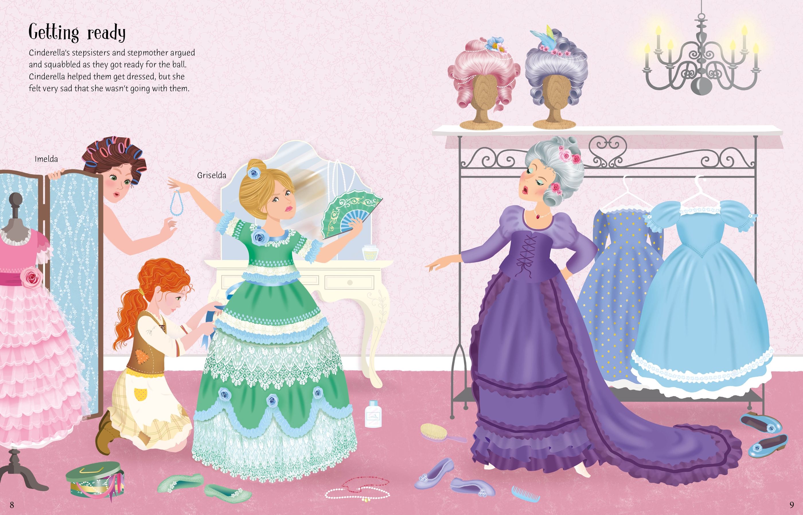 Usborne  Sticker Dolly Dressing Cinderella