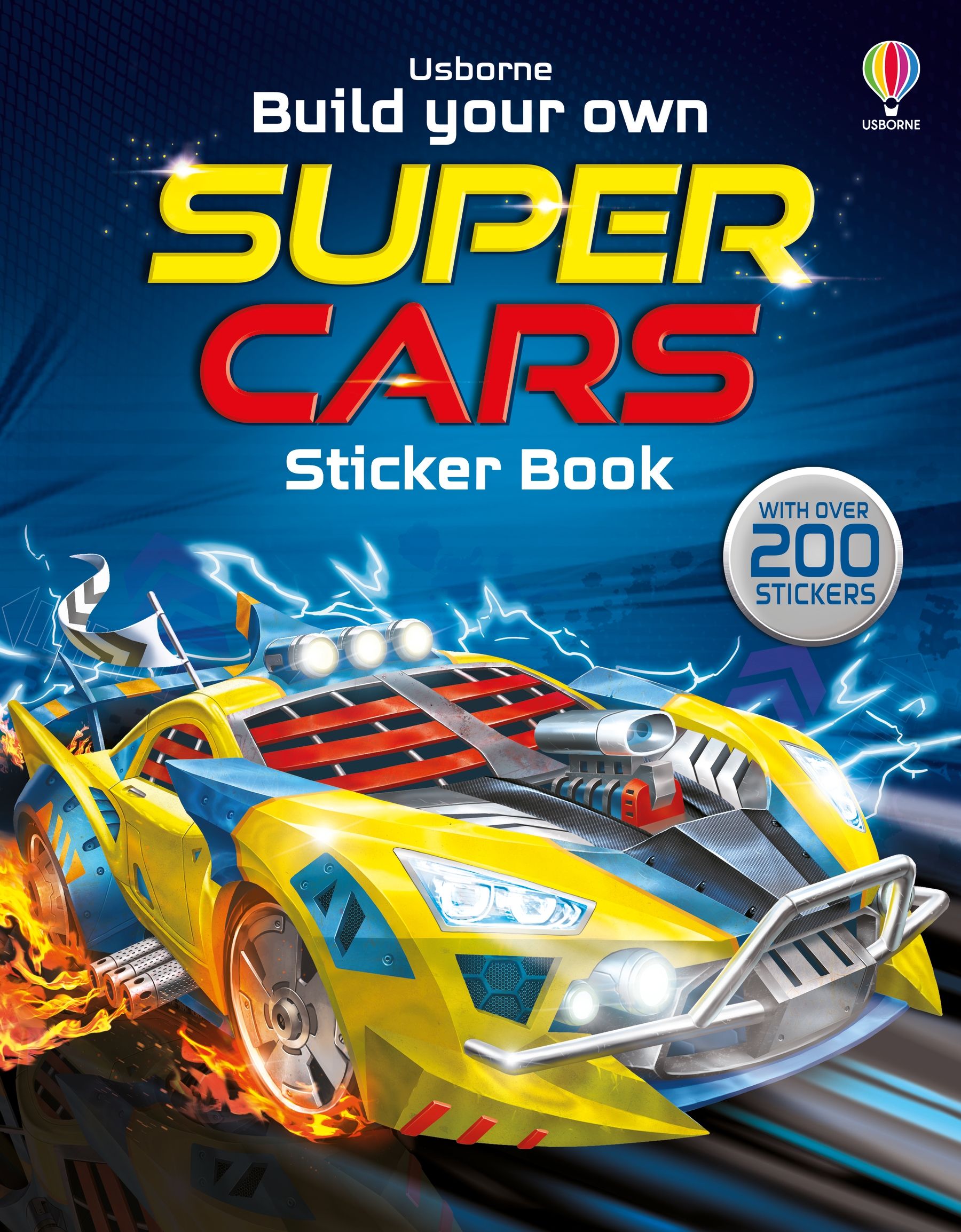 Usborne Build Your Own Super Cars Sticker Book
