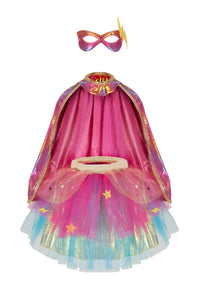 Super-Duper Tutu Cape & Mask Pink/Gold 4-6 Years