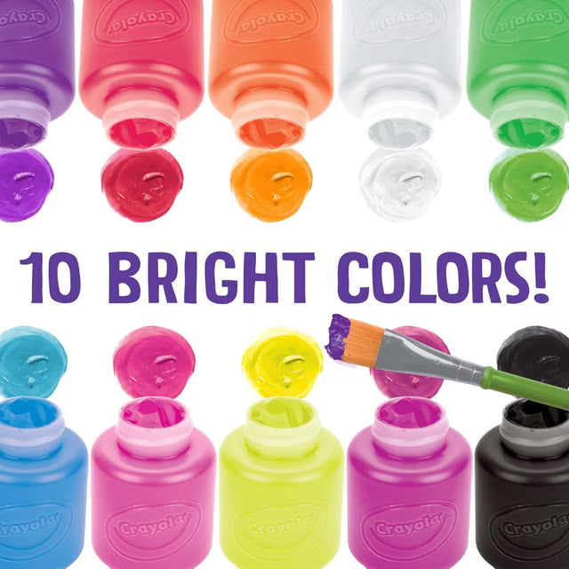 Crayola Project Paint Jars 10pk Washable - Neon