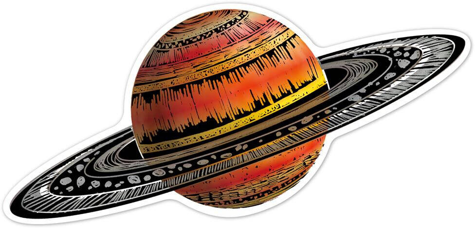 Avenir Space Scratch Art Sticker