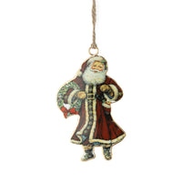 Silver Tree Vintage Santa with Wreath