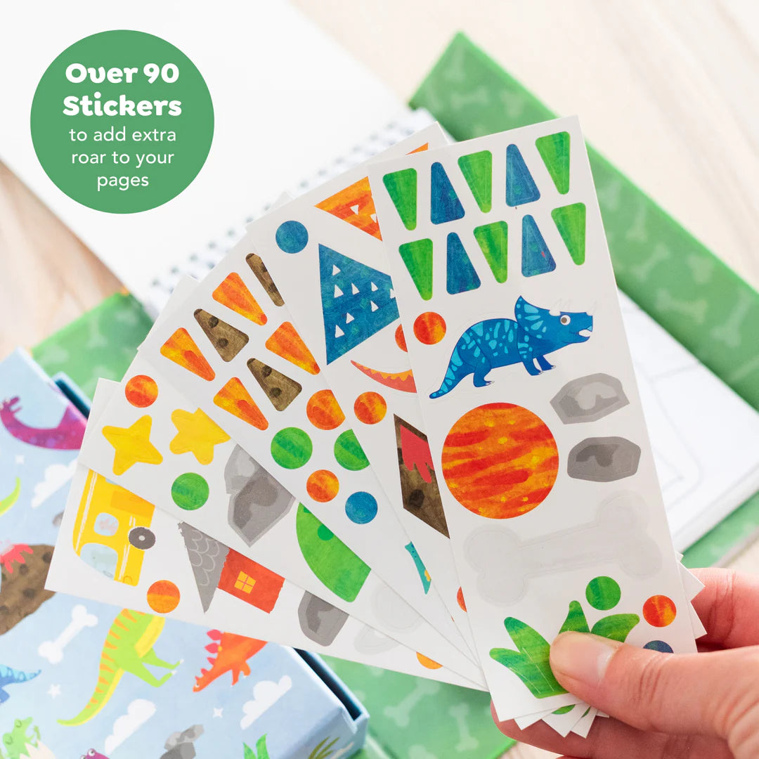 Tiger Tribe Dinosaur Colouring Set