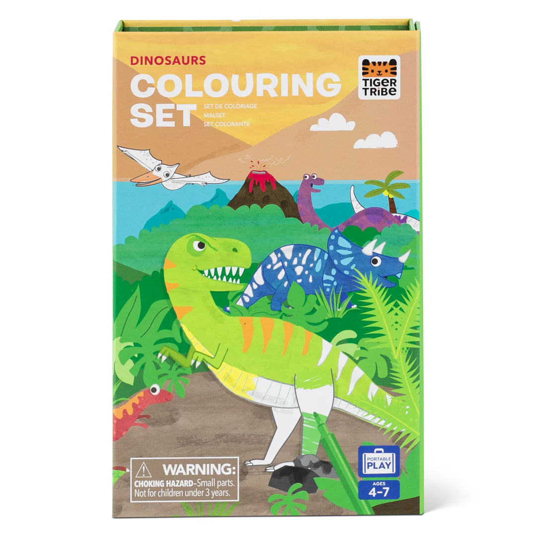 Tiger Tribe Dinosaur Colouring Set