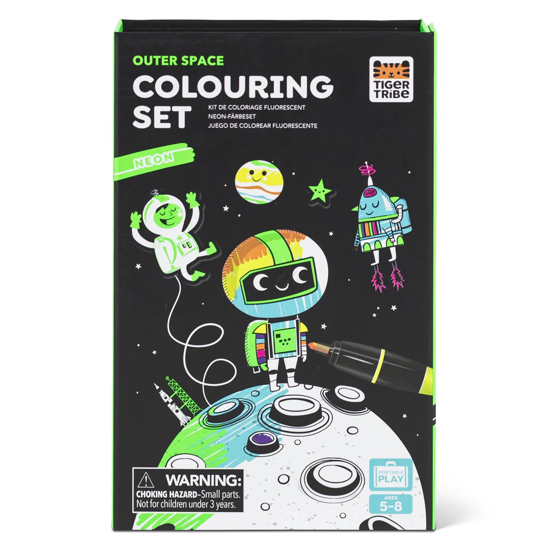 Tiger Tribe Outer Space Neon Colouring Set