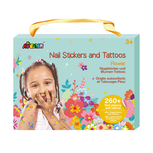Avenir Flowers Nail Stickers & Tattoo