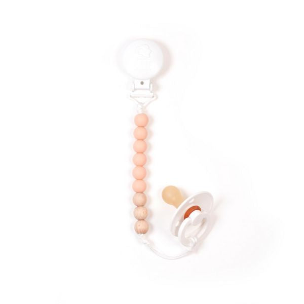 Bulle Peach Pacifier Clip