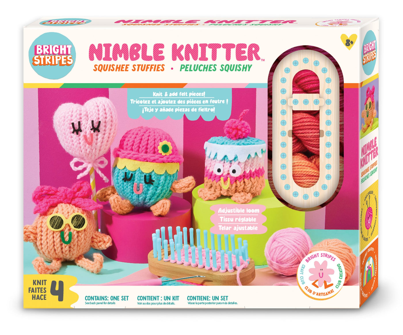 Bright Stripes Nimble Knitter - Squishee Stuffies