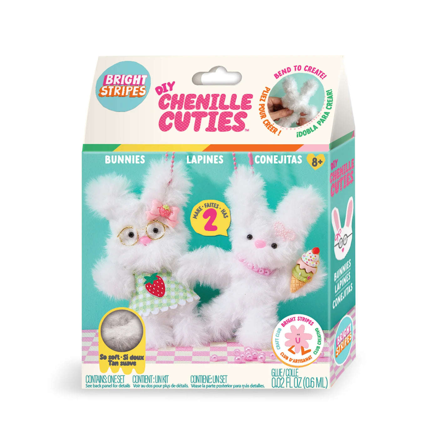 Bright Stripes DIY Chenille Cuties - Bunny Babe