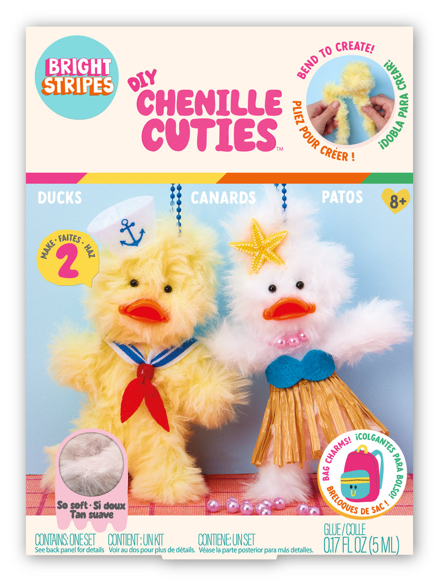 Bright Stripes DIY Chenille Cuties- Ducks