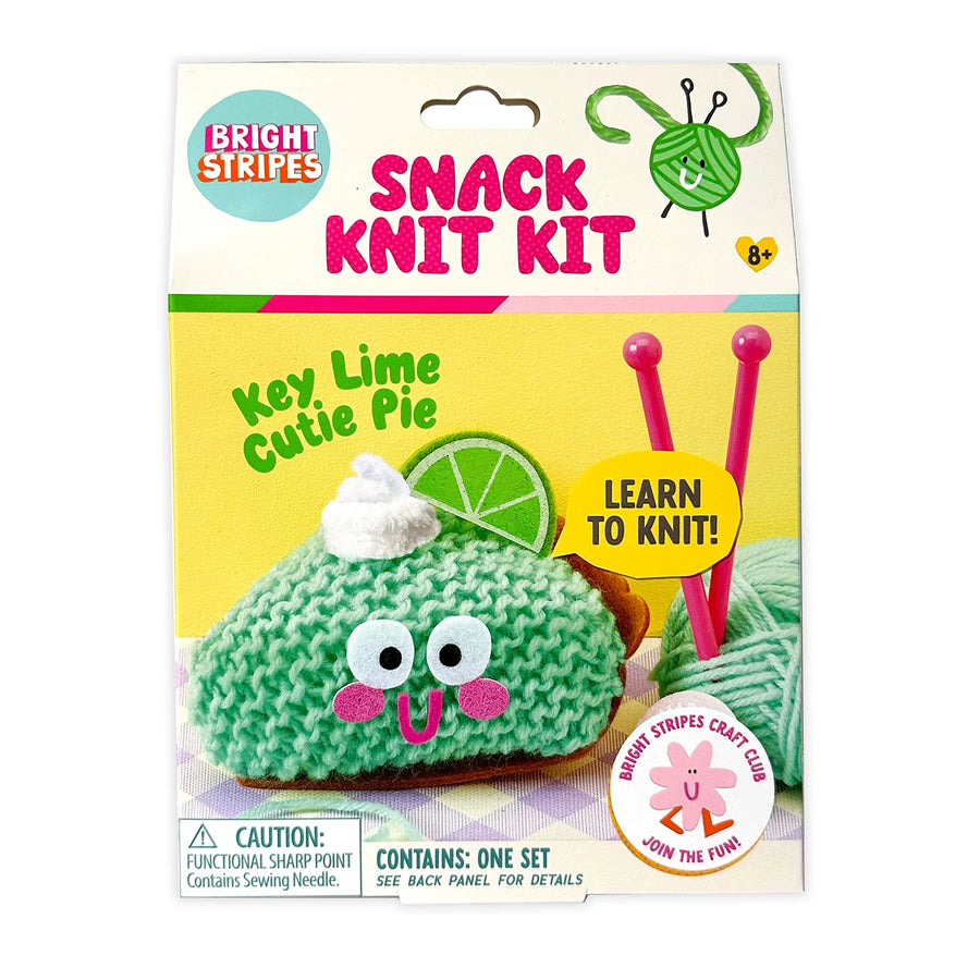 Bright Stripes Key Lime Pie Snack Knit Kit