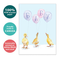 Tree-Free Baby Ducklings New Baby Card