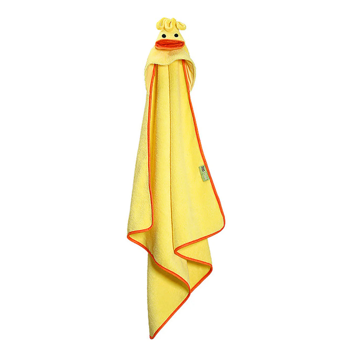 Zoocchini Puddles the Duck Baby Snow Terry  Hooded Bath Towel -  0-18 Months